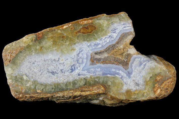 Polished Blue Lace Agate Slice - South Africa #128435